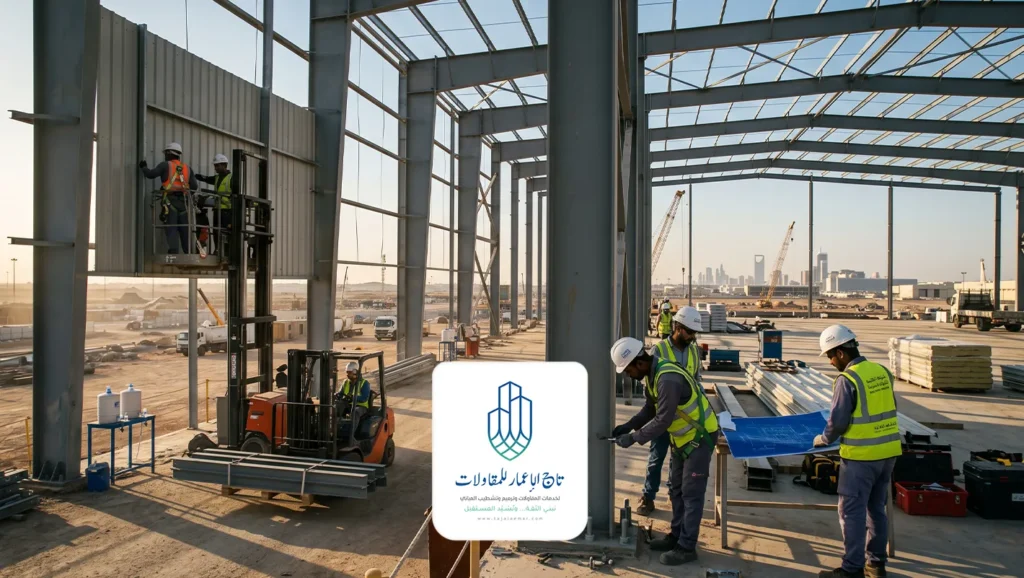 تركيب هناجر ومستودعات - شركة مقاولات تجارية شمال الرياض