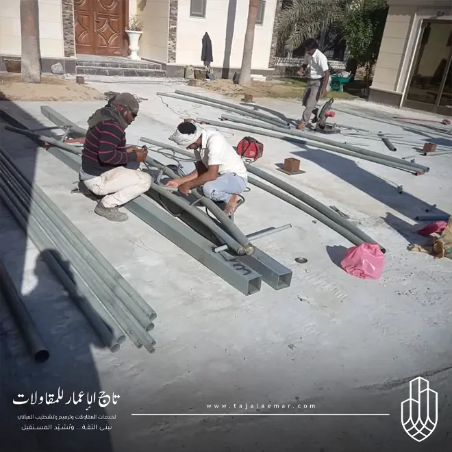توريد مظلات - أعمال الحدادة والهياكل المعدنية