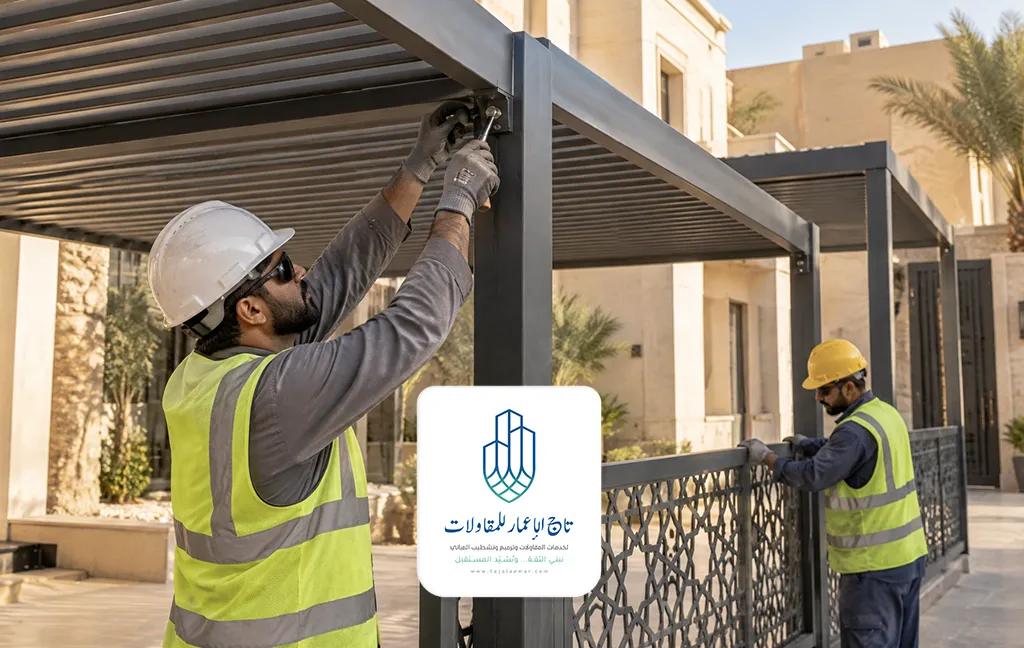 حداد مظلات وسواتر شمال الرياض أعمال الحدادة والهياكل المعدنية